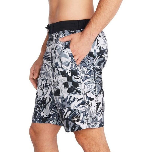 Speedo Men's Printed Bondi Basin 9" Boardshorts Swim shorts 4Way Stretch 2XL - Picture 3 of 7